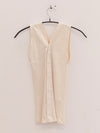 BASERANGE France organic cotton V-neck vest camisole BAS-TOTVS-RC-SU25-UNDYED